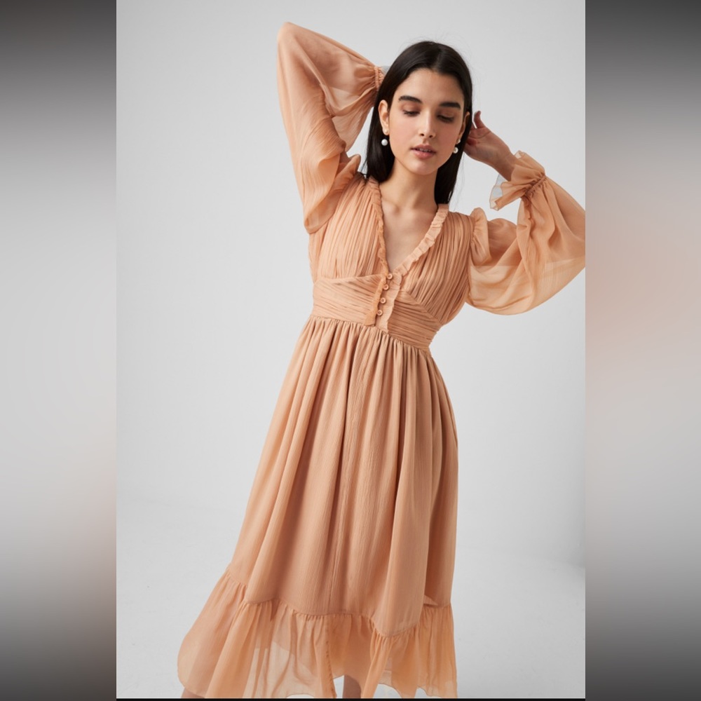 French Connection Alita pleated mini dress